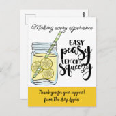 Carte Postale personnel merci cadeau recommandation volontaire c (Devant / Derrière)