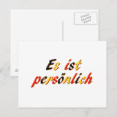 Carte postale personnelle (Devant / Derrière)