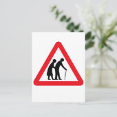 Carte Postale Personnes âgées (1), Signal de circulation, Royaum (Debout devant)