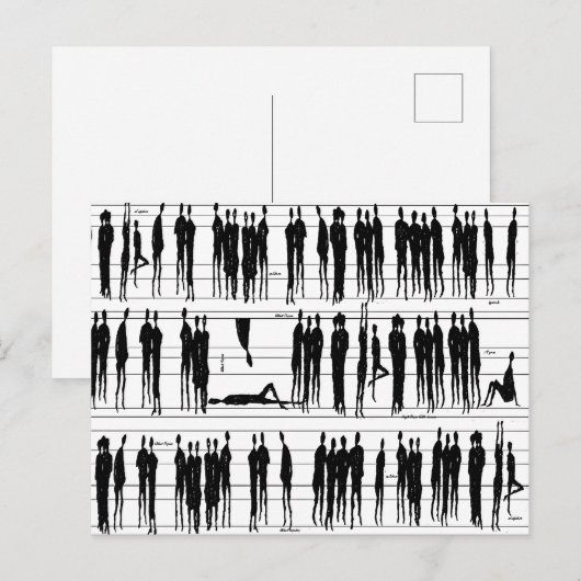 Carte postale PERSONNES MUSICALES (Devant / Derrière)