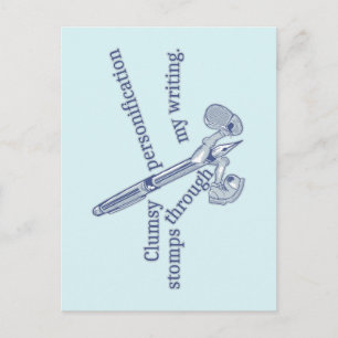 Carte Postale Personnification Écriture Créative Drôle