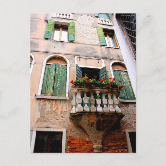 Carte Postale Perspective romantique de balcon (Devant)
