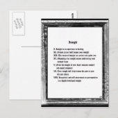 Carte Postale Perspicacité (Devant / Derrière)