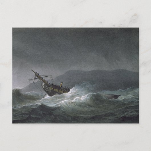 Carte Postale Perte de la Blanche, au large d'Abrevack, le 4 mar (Devant)