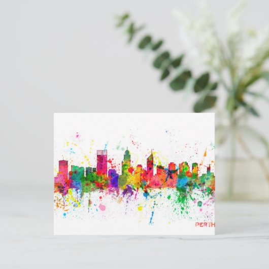 Carte Postale Perth Australia Skyline (Debout devant)