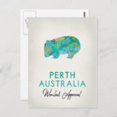 Carte Postale Perth Australie Wombat (Devant / Derrière)