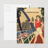Carte Postale Perth, le pont Elizabeth Quay, Australie (Devant / Derrière)