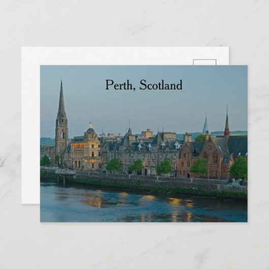 Carte postale Perth Scotland Night Scene (Devant / Derrière)