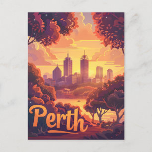 Carte Postale Perth Twilight : Symphonie du coucher du soleil su