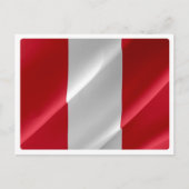 Carte Postale Peru - Peruvian Waving Flag - (Devant)