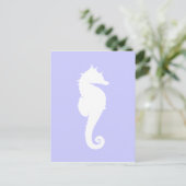 Carte Postale Pervenche et hippocampe blanc (Debout devant)