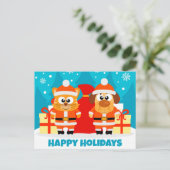 Carte postale Pet Business Christmas Holiday (Debout devant)