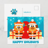 Carte postale Pet Business Christmas Holiday (Devant / Derrière)