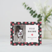 Carte Postale Pet Christmas Card Photo Funny (Debout devant)