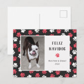 Carte Postale Pet Christmas Card Photo Funny (Devant / Derrière)