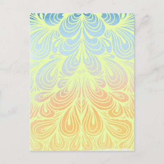 Carte Postale Pétales de fleurs psychédéliques (Devant)