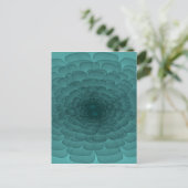 Carte Postale Pétales en Turquoise (Debout devant)