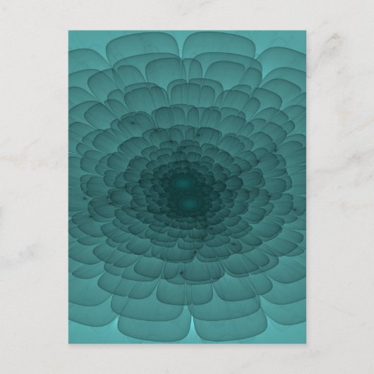 Carte Postale Pétales en Turquoise (Devant)