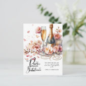 Carte Postale Petals Pearls Prosecco favorise la Fête des mariée (Debout devant)