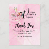 Carte Postale Petals Pearls Prosecco préfère la Fête des mariées (Devant)