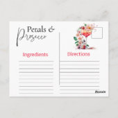 Carte Postale Petals Prosecco Fête des mariées Florale Brunch Re (Dos)