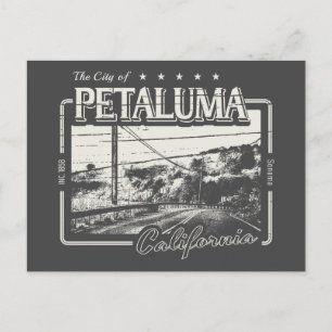 CARTE POSTALE PETALUMA CALIFORNIA VINTAGE - VILLE DE PETALUMA CA
