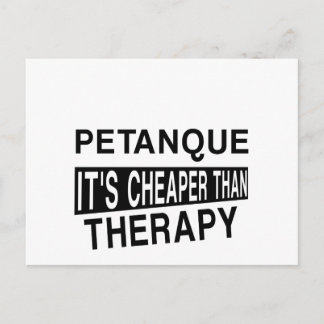 Carte Postale PETANQUE C'Est Moins Cher Que La Thérapie