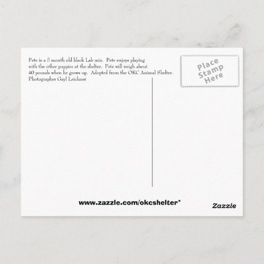 Carte Postale Pete (Dos)