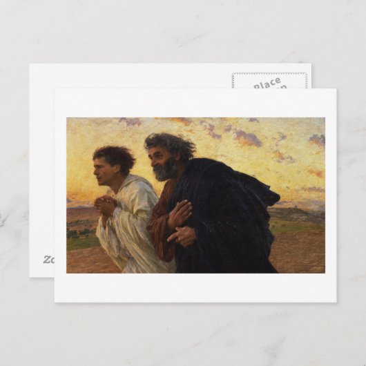 Carte Postale Peter et John Running (Devant / Derrière)