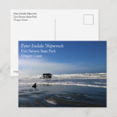 Carte Postale Peter Iredale Shipwreck, Côte de l'Oregon (Devant / Derrière)