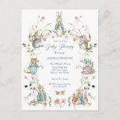 Carte Postale Peter le Baby shower Fleur sauvage Rabbit (Devant)