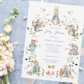 Carte Postale Peter le Baby shower Fleur sauvage Rabbit