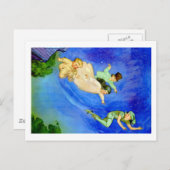 CARTE POSTALE PETER PAN, WENDY, JOHN ET MICHAEL SE SONT ÉLOIGNÉS (Devant / Derrière)