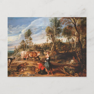 Carte Postale Peter Paul Rubens - Milkmaips avec bétail