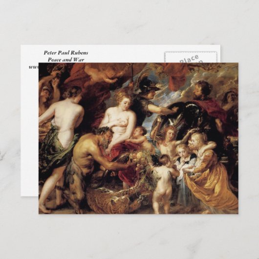 Carte Postale Peter Paul Rubens - Paix et guerre (Devant / Derrière)