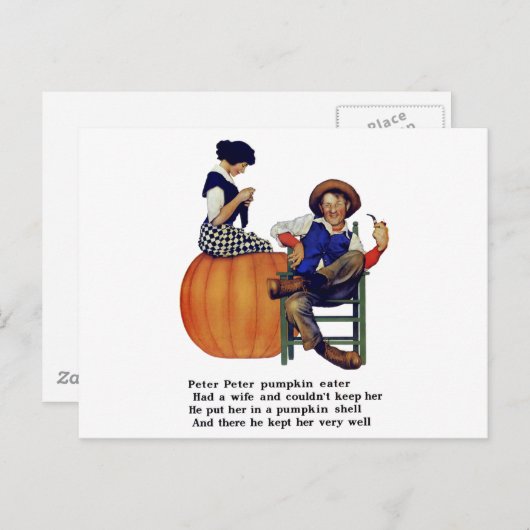 CARTE POSTALE PETER PETER MANGEUR DE CITROUILLE (Devant / Derrière)