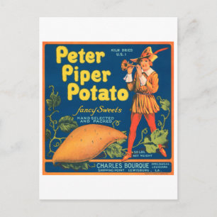 Carte Postale Peter Piper Pomme de terre Fancy Sweets Vintage Cr