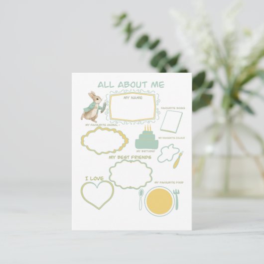 Carte Postale Peter Rabbit Anniversaire de enfant&Game (Debout devant)