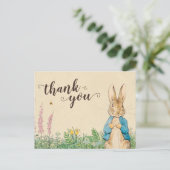 Carte Postale Peter Rabbit | Merci Baby shower garçon (Debout devant)