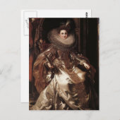 Carte Postale Peter Rubens - Portrait de Maria Serra Pallavicino (Devant / Derrière)