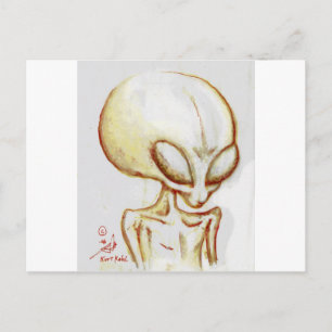Carte Postale Petit alien jaune - Je suis Numéro Quatre