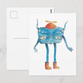 Carte Postale Petit Alien Pi (Devant / Derrière)