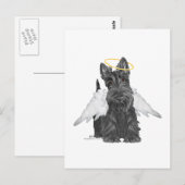 Carte Postale Petit ange Scottie (Devant / Derrière)