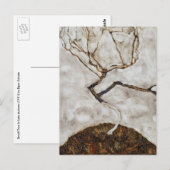 Carte Postale Petit arbre à la fin de l'automne par Egon Schiele (Devant / Derrière)