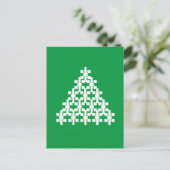 Carte Postale Petit arbre de Noël vert moderne (Debout devant)