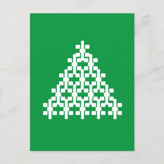 Carte Postale Petit arbre de Noël vert moderne (Devant)
