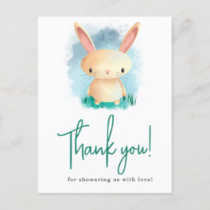Carte Postale Petit baby shower lapin merci