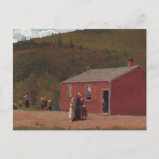 Carte Postale Petit bac de l'école rouge par Winslow Homer (Devant)