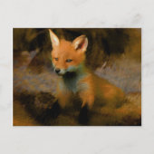 Carte Postale Petit bébé Fox Cub Portrait (Devant)