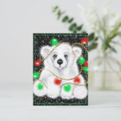 Carte Postale Petit bébé ours polaire de Noël, petit ours de Pèr (Debout devant)